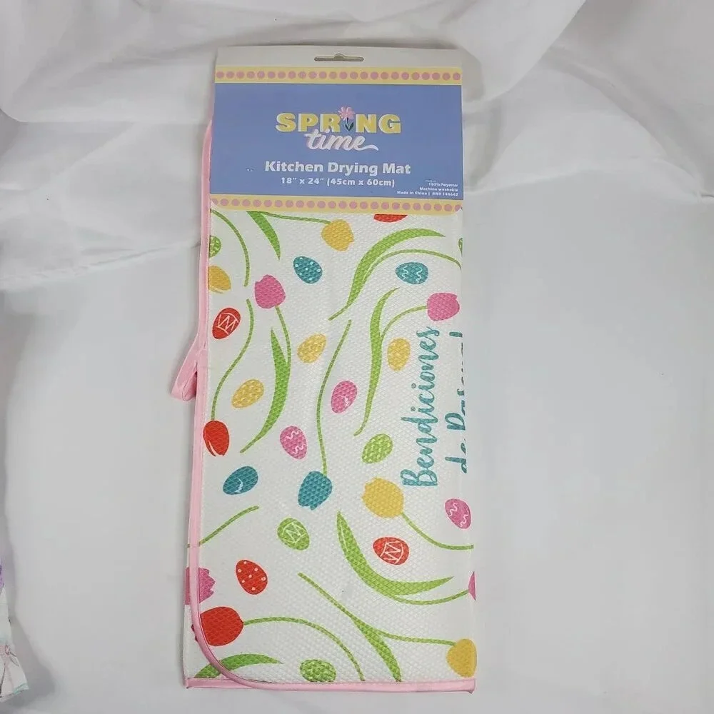 Easter Spring Time Kitchen Drying Mat 18